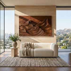 Organic Modern Wave Wood Wall Art For Wall Decor