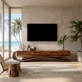Organic Modern Cantilever TV Console For Living Room Decor