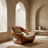 Artistic Natural Wood Chair For Contemporary Living Room