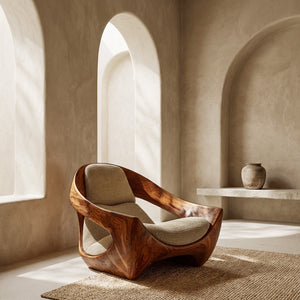 Artistic Natural Wood Chair For Contemporary Living Room