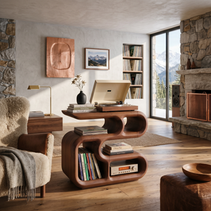Minimalist Record Player Cabinet For Apartment Living Space