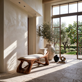 Minimalist Wooden Bench Modern Foyer