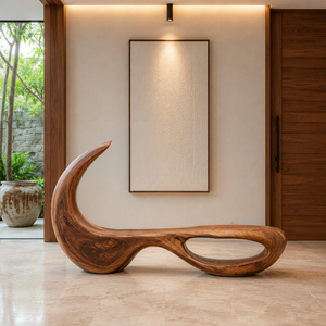 Luxury Bench With Architectural Curved Opening For Designer Homes