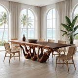 Organic Wooden Dining Table With Sculptural Root Base For Dining Room