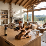 Rustic Wine Rack For Kitchen Island Rustic Feature