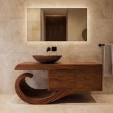 Contemporary Wooden Bathroom Vanity With Storage For Bathroom