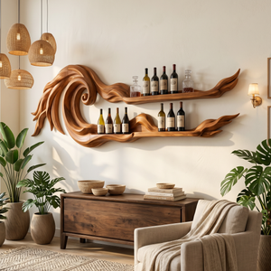 Coastal Wall Wine Rack For Beach House