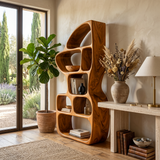 Organic Bookcase With Contemporary Sculptural Form For Living Room