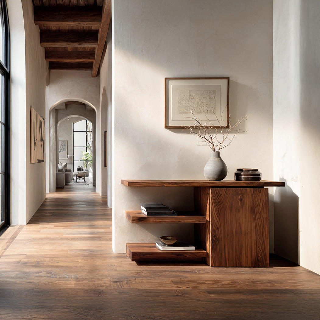 Modern Asymmetrical Console Table For Entryway
