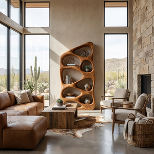 Modern Statement Sculptural Bookshelf For Living Room Style