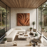 Modern Wall Art Panel With Wave Design For Living Room