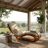 Organic Modern Wooden Daybed Minimalist Luxury Interior Design