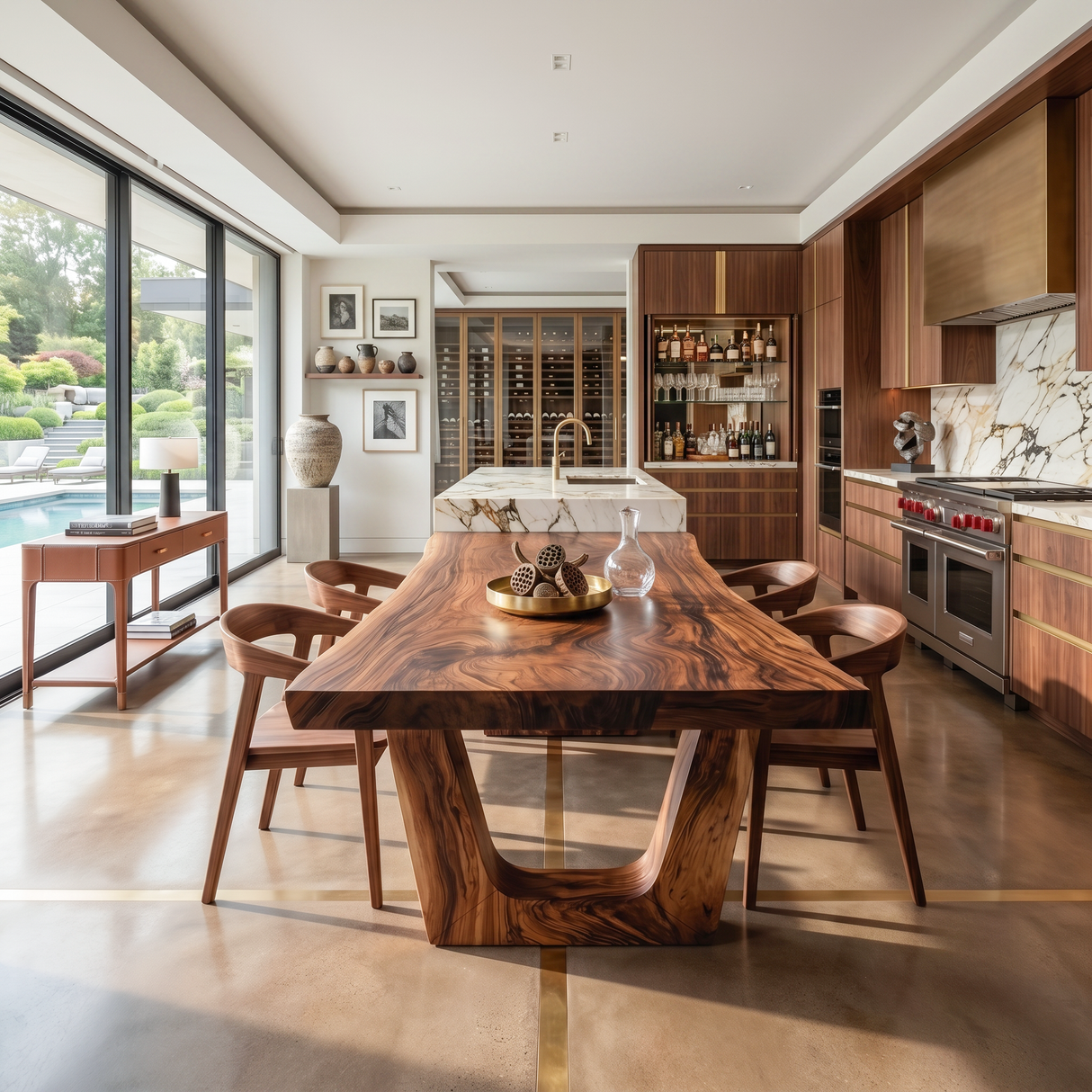 Minimalist Dining Table With Sleek Look For Dining Room