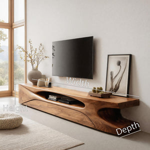 Modern Live Edge TV Console For Living Room