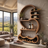 Rustic Wall Mounted Wine Display For Lounge Area