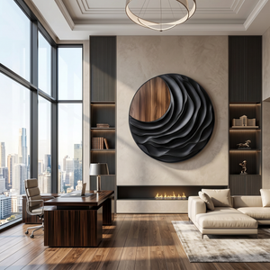 Modern Sculptural Wall Art For Mountain Retreat Interior