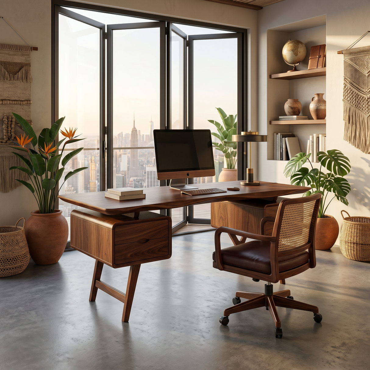 Organic Live Edge Executive Desk Coastal Office