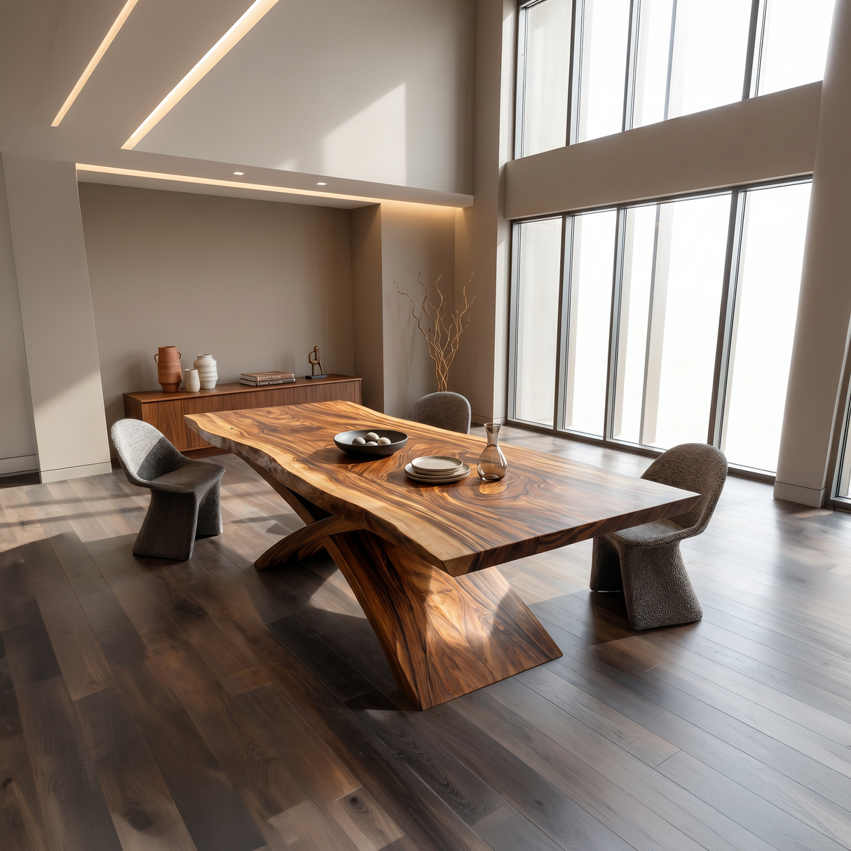 Contemporary Organic Edge Dining Table For Dining Interior