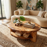 Mid Century Live Edge Low Table For Living Room Furniture Design