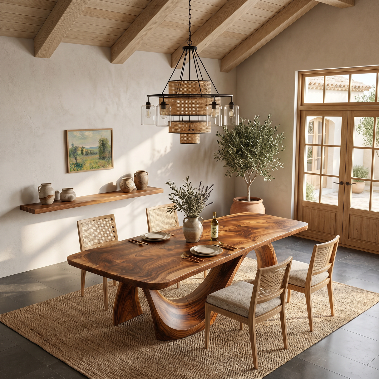 Minimalist Irregular Dining Table For Apartment Dining Area