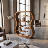 Contemporary Organic Bookshelf With Curved Frame