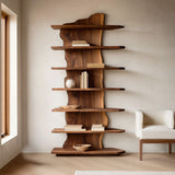 Organic Natural Wooden Standing Shelf For Reading Nook