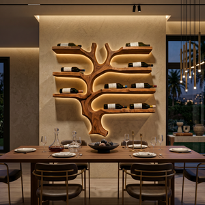 Modern Wall Mounted Branch Wine Holder For Kitchen