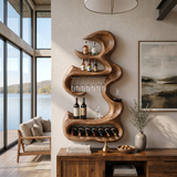 Rustic Landscape Bottle Display For Entertaining Space