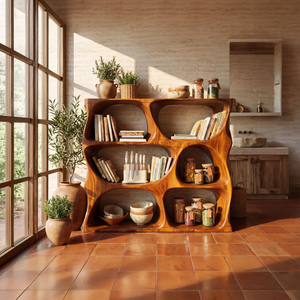 Modern Decorative Bookcase Storage Organizer For Living Room Space