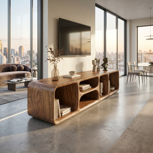 Contemporary Wooden TV Unit Luxury Interior