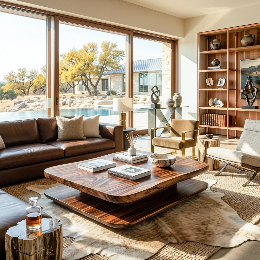 Minimalist Coffee Table Two Layers For Living Decor