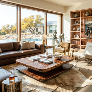 Minimalist Coffee Table Two Layers For Living Decor