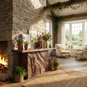 Contemporary Organic Edge Console Table For Foyer Interior Area