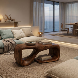 Modern Sculptural Coffee Table For Living Room Decor