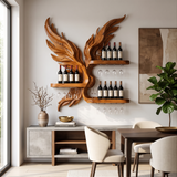 Mid Century Wine Display Rack For Dining Space