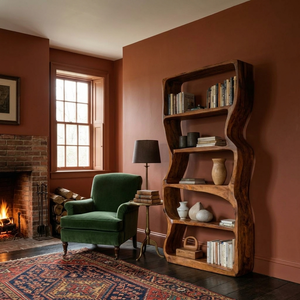 Contemporary Wooden Standing Shelf For Living Room Display