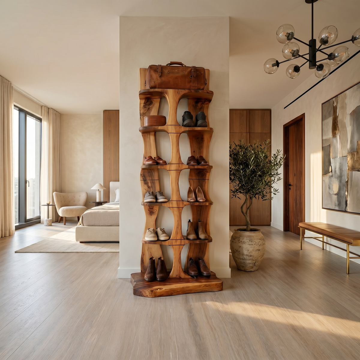 Minimalist Vertical Shoe Rack For Entryway Storage Corner Display