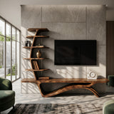 Contemporary TV Stand With Sculptural Storage For Living Room