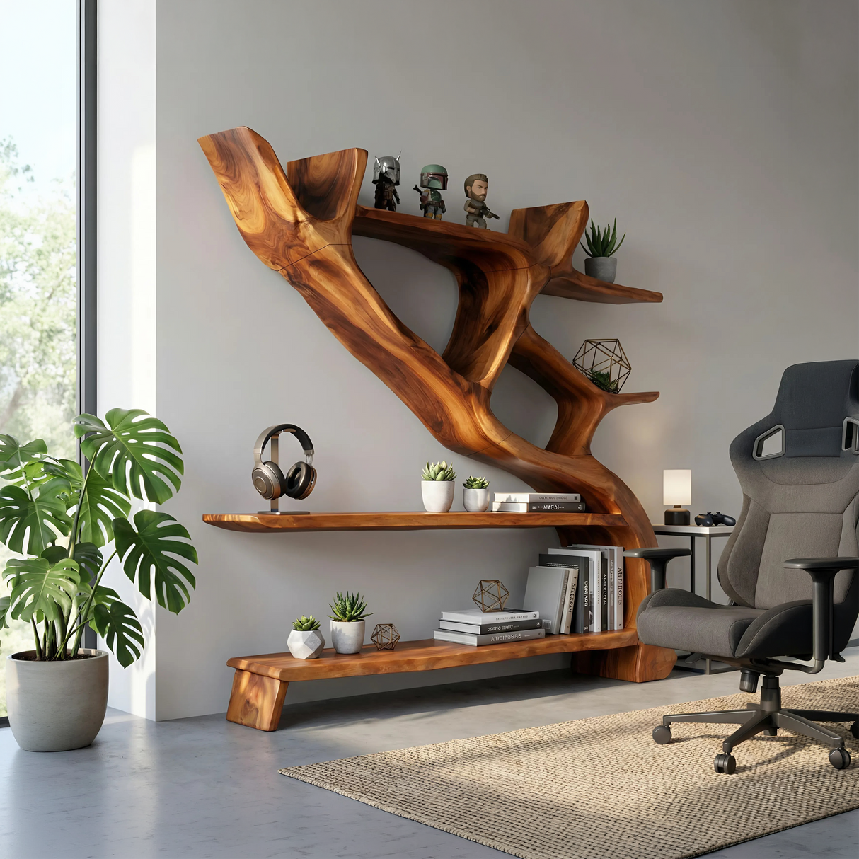 Scandinavian Artistic Bookshelf Storage Organizer For Study Room