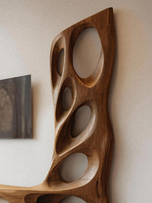 Modern Sculptural TV Wall Console For Living Room Decor