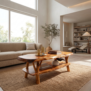 Natural Wood Coffee Table For Studio Lounge