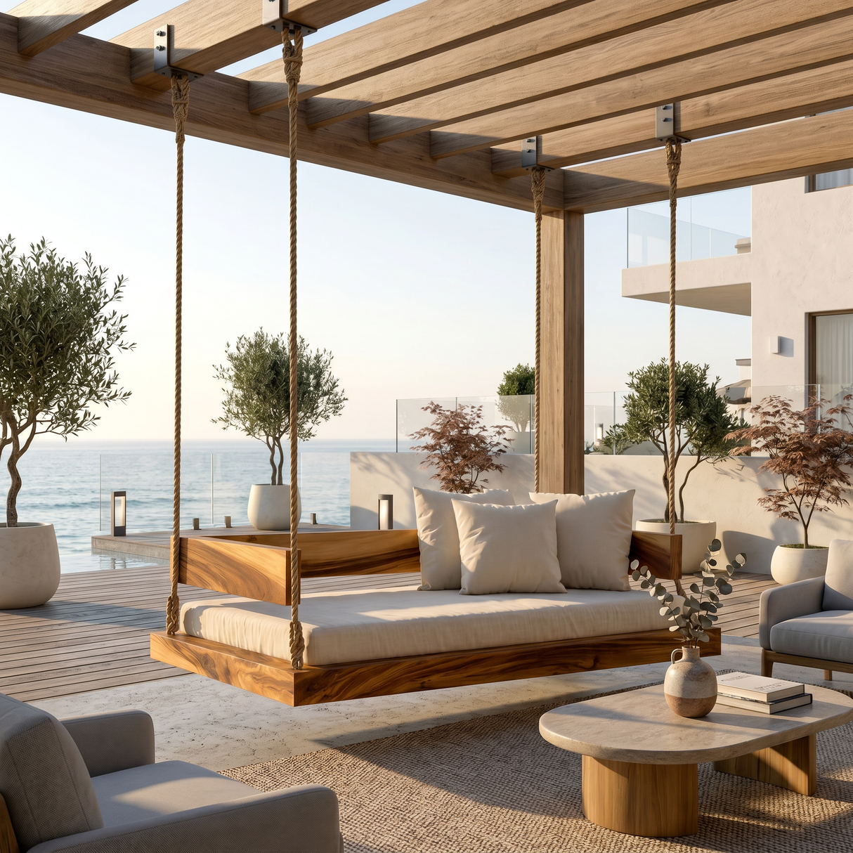 Resort Style Hanging Daybed Swing Retreat
