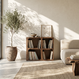 Mid Century Live Edge Record Stand Modern Living Room