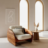 Modern Organic Natural Wood Chair For Cozy Living Room