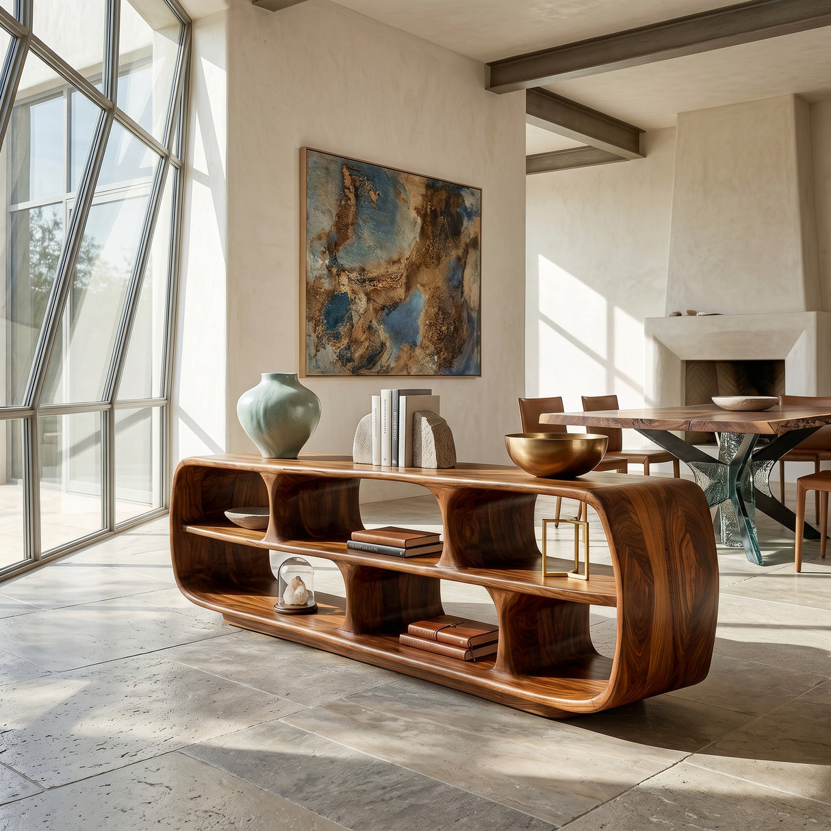 Minimalist Wooden Display Bookshelf For Living Room Decor