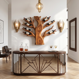 Coastal Floating Wine Rack For Living Room