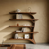 Contemporary Tree Inspired Curved Bookshelf For Home Decor