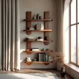 Modern Wooden Wall Mounted Bookshelf For Home Decor