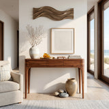 Minimalist Console Table With Three Compartments For Entryway
