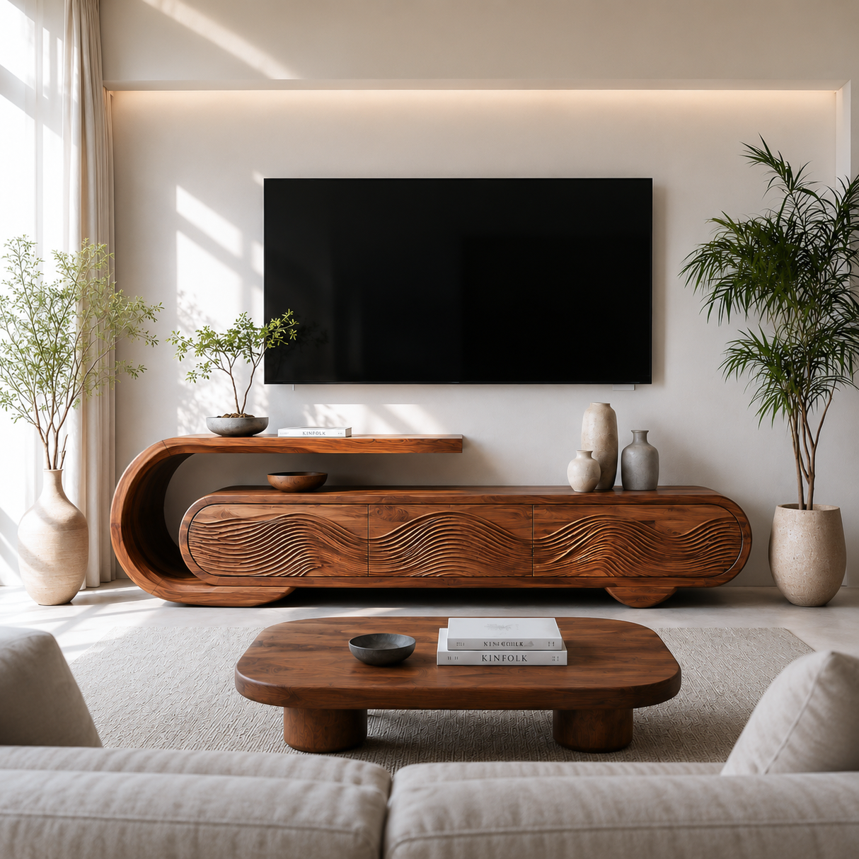 Modern Wooden TV Stand For Luxury Home Decor
